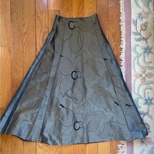 LK Bennett Black and Gray A-Line Skirt